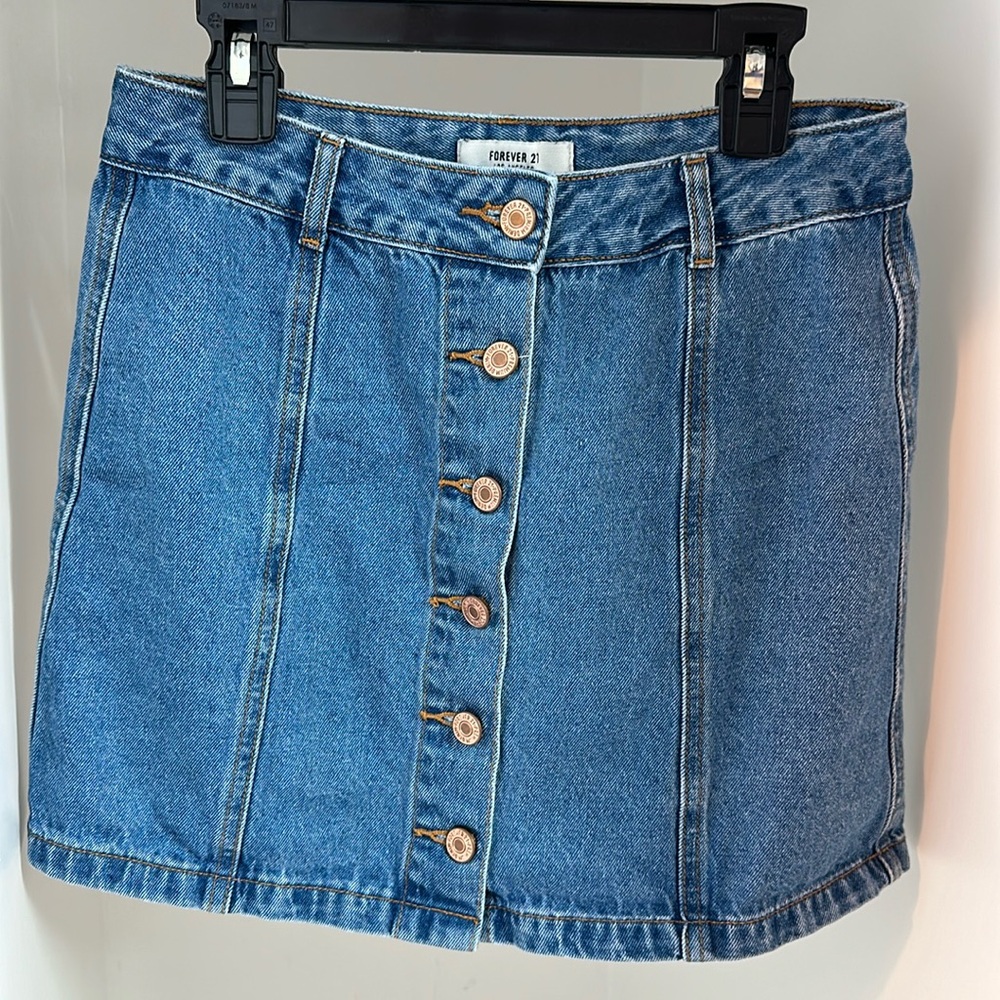 Button‎ Front Jean Skirt Size S